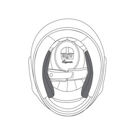 AGV CHEEK PADS X3000 (XS) - PREMIUM BLACK