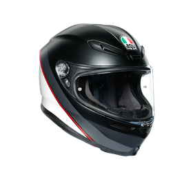 K6 E2205 MULTI - MINIMAL PURE MATT BLACK/WHITE/RED